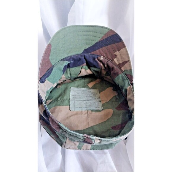 US Military Woodland Camo Camouflage 7 1/4 Hat Small - Picture 5 of 5